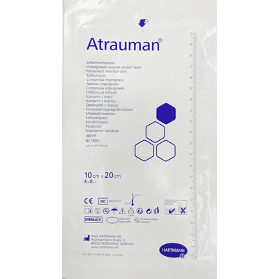 Повязка медицинская Atrauman (Атрауман) атравматическая мазевая стерильная размер 10 см х 20 см 1 шт